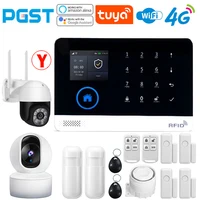Sistema de alarma Graffiti PGST-103, alarma de casa inteligente WiFi para el hogar segura 4G, dispositivo de sistema de seguridad inalámbrico, controlado por Smart Life