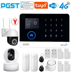 PGST-103 Graffiti Alarm System, 4G Secure Home WiFi Smart Home Alarm, Wireless Security System Device, Controlled by Smart Life