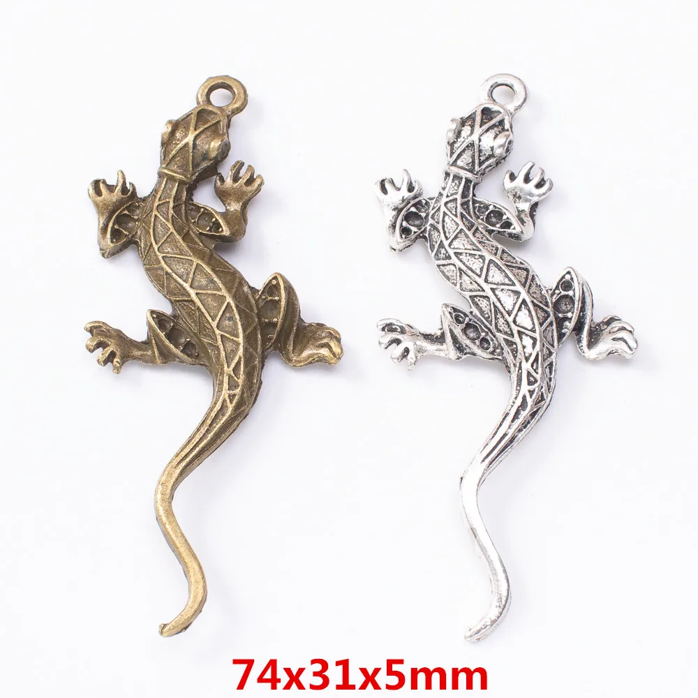 

10pcs lizard Craft Supplies Charms Pendants for DIY Crafting Jewelry Findings Making Accessory 586