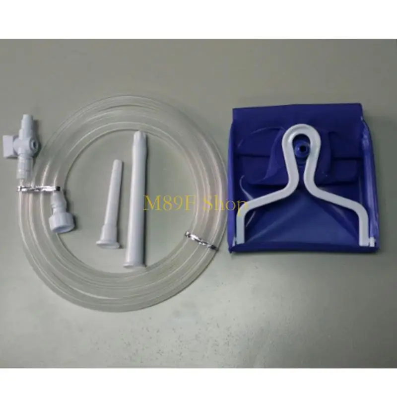 M89F Adjustable Flows Control Enema Bag Precise Valves for Comfortable Irrigation Use