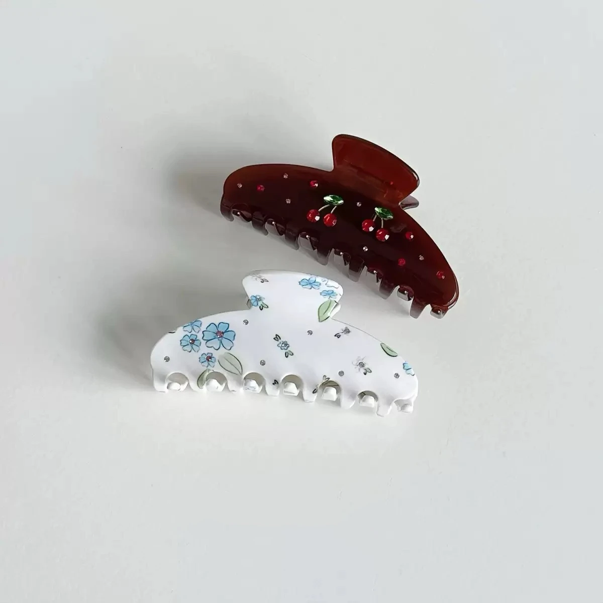 

Элегантная заколка для волос с кристаллами вишни, большая заколка для волос, коготь для подружки невесты, подарок на вечеринку, заколки для волос с принтом для женщин и девочек