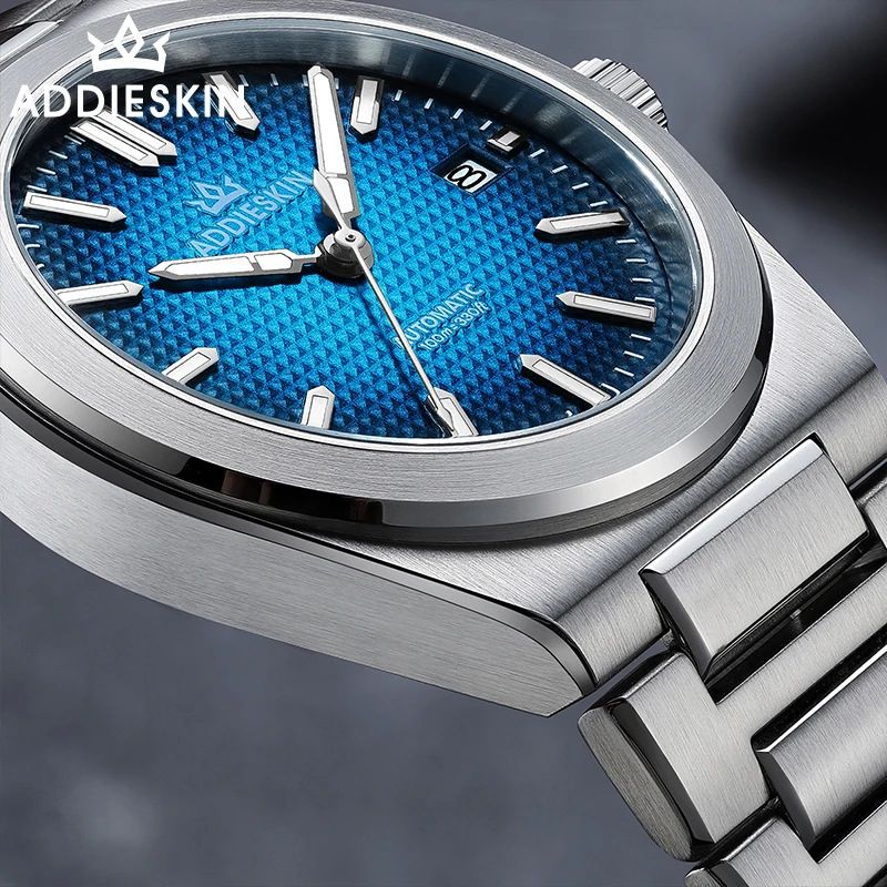 AddiesKin 39 مللي متر ساعة للرجال 100 متر غواص 9015 الياقوت الزجاج 316L الفولاذ المقاوم للصدأ K004 BGW9 مضيئة الميكانيكية ساعات أوتوماتيكية #1