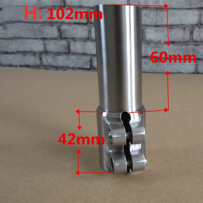 CNC Titanium Stem Heighten Riser 1 1/8 Fork Heightened Extender 102mm 122mm 182mm Ti Handlebar Lifting Cycling Accessories Part