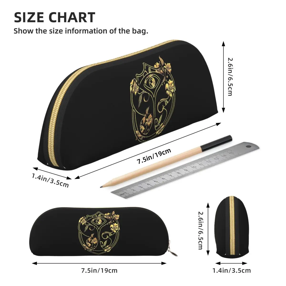 حافظات أقلام الرصاص لمهرجان موسيقى الرقص الإلكترونية البلجيكية من تومورولاند، حامل أقلام كبير للتخزين، صندوق أقلام رصاص لهدايا الأولاد والبنات