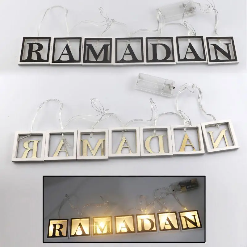 A9LA Eid Led Light Hangend Eid Festival Landschap Familie samen Romantisch diner