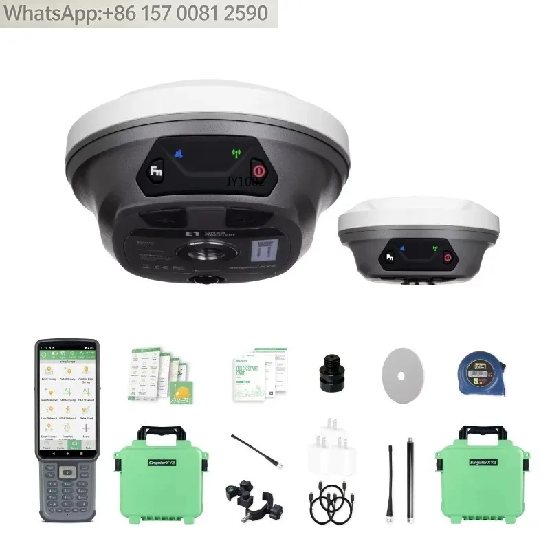 【Hit Product】1408 Channels GNSS RTK Receiver, E1 GPS With 60° IMU Tilt Compensation, Base And Rover Kit For Professional Land Su