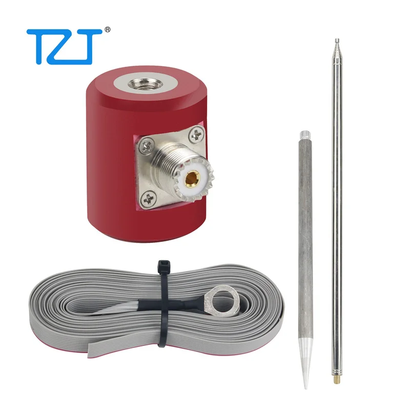 

TZT 5M/16.4FT QRP Antenna 14M-30MHz 300W HF Antenna Stainless Steel 1/4 Wavelength for USDX Radio