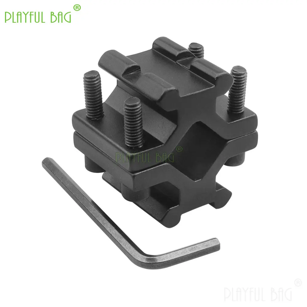 Abrazadera de tubo de Metal de 12-20mm, soporte láser de mariposa de doble cara y linterna, adaptador de tubo de riel de 21mm, accesorios para pistola de juguete QG876