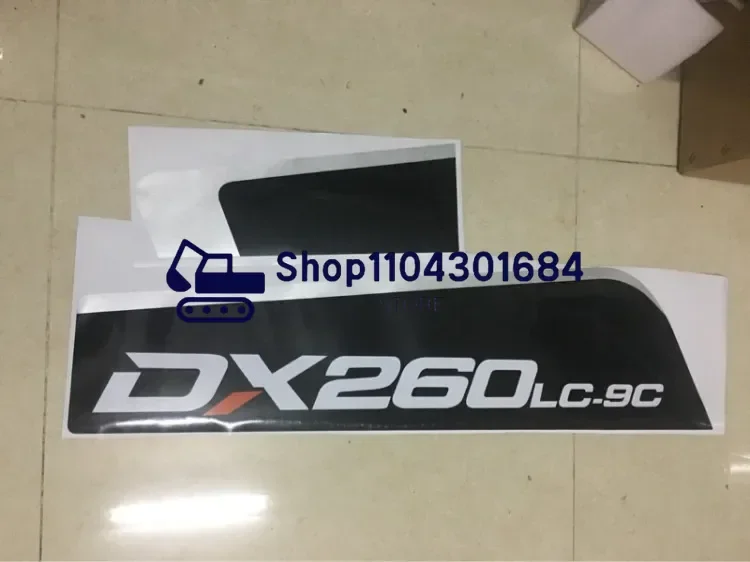 Doosan Daewoo Excavator Sticker DX150 215 260 330 330 360 380-9C Sider Door A Pair