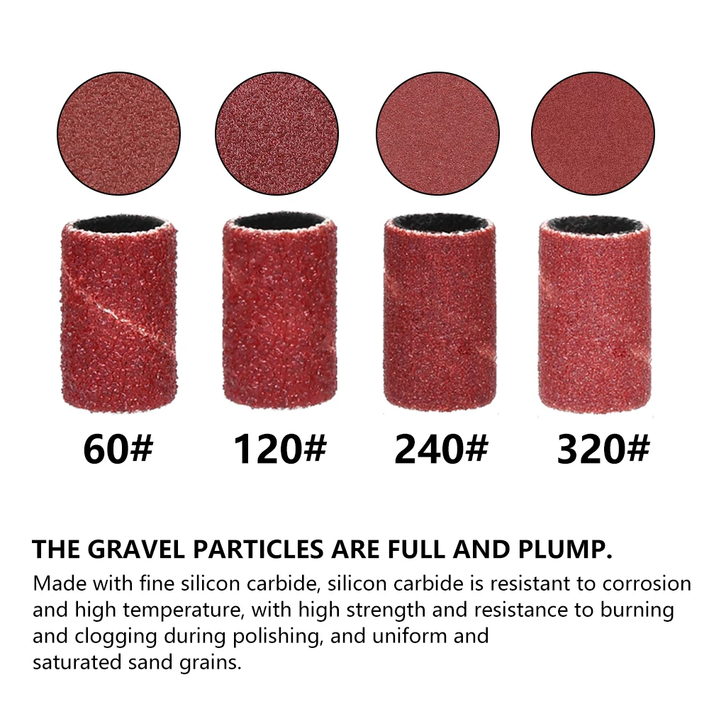 CMCP 97pcs Sanding Drum Kit for Dremel Rotary Tool Sanding Bands Sleeves with Drum Mandrels 60/120/240/320 Grit