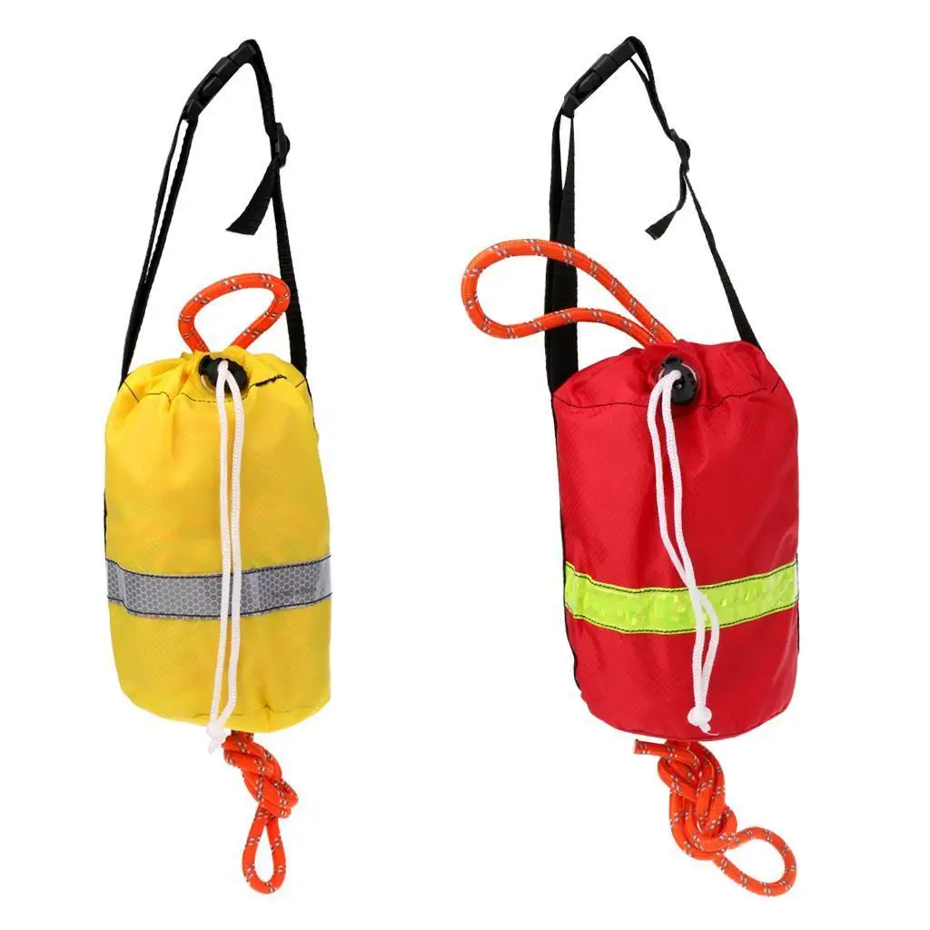Rescue Throw Line Bag with Polypropylene Rope Reflective Safety for Boat Kayak Water Activities
