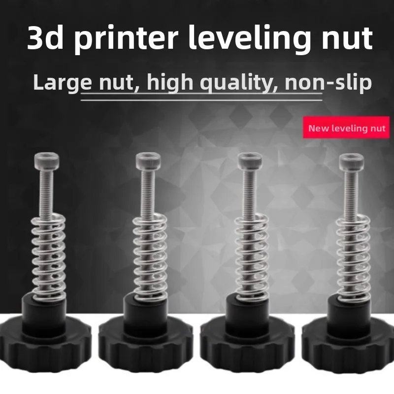 

3D printer parts, new hot bed leveling kit M3 * 45 screw injection molding large size hand screw nut + spring