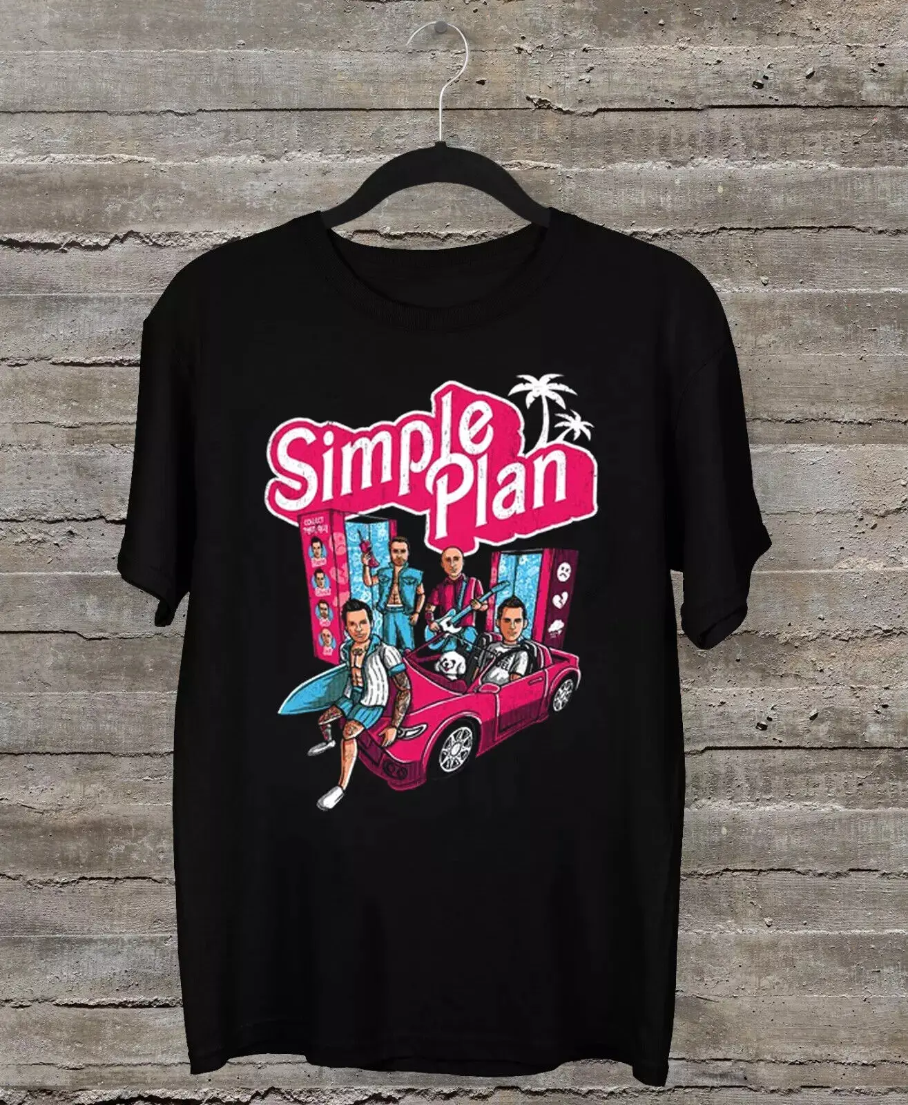 Simple Plan Tour 2023 Short Sleeve Black Cotton All Size Shirt