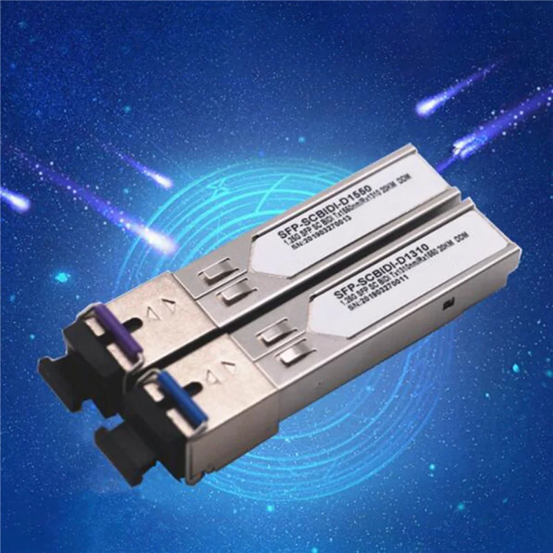 2X 20KM Single Fiber SC GPON Module Switch Gigabit SFP Optical Module Compatible For With HP H3C Switch-Y05A