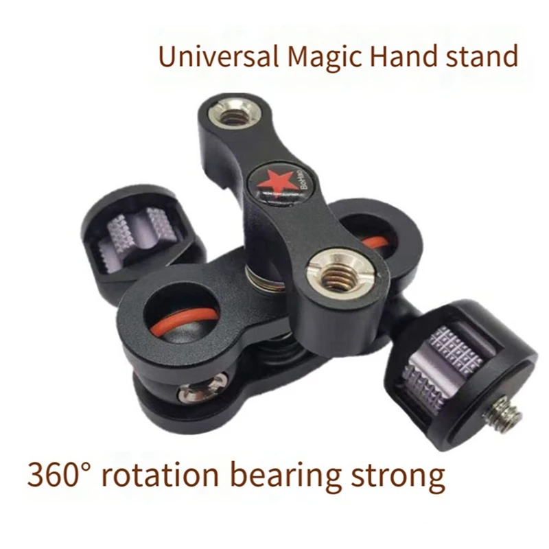 Magic Arm 1/4 นิ้ว Universal กล้อง Video Monitor Mount Adapter สําหรับไมโครโฟน LED Light ขาตั้งกล้อง