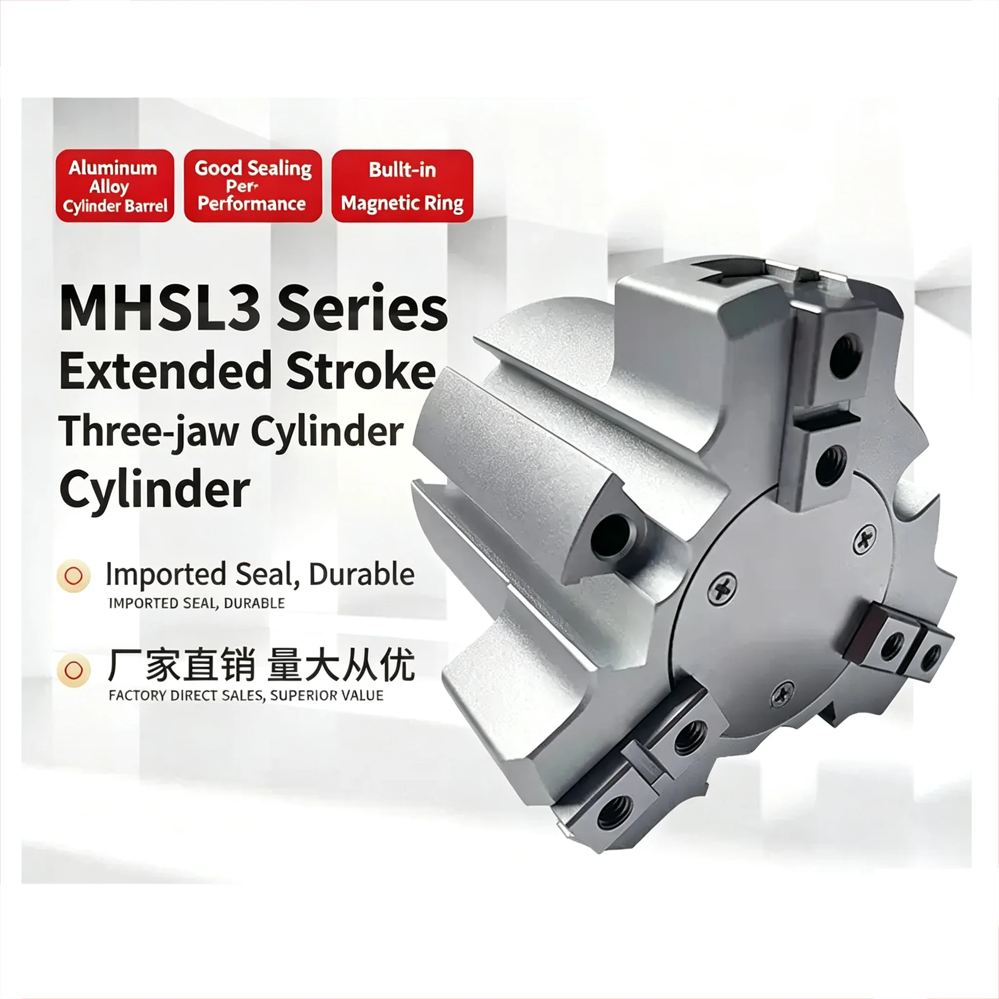 MHSL3 Parallel Type Air Gripper/3-Finger Type Long Stroke MHSL3-16D MHSL3-20D MHSL3-25D MHSL3-32D MHSL3-40D MHSL3-50D 63D