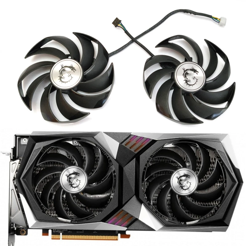 NEW 95MM 4PIN 12V 0.40A PLD10010B12HH RTX 3060 GPU Fan，For MSI RTX 3060 3060TI、RX 6600XT 6700XT Video Card Cooling Fan