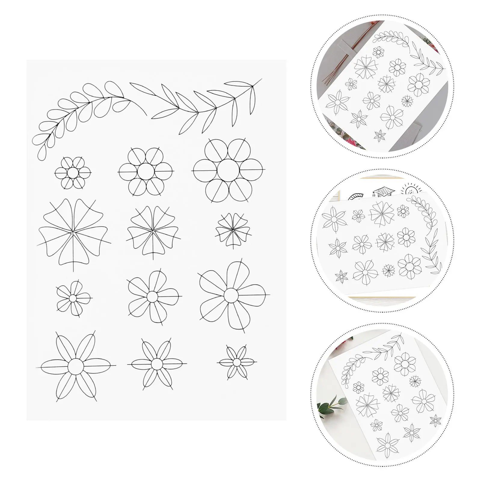 4Pcs Quilling Positioning Sheets Wood Paper Quilling Tools Coordinate Sheet for Precise Positioning in Paper Strip Art