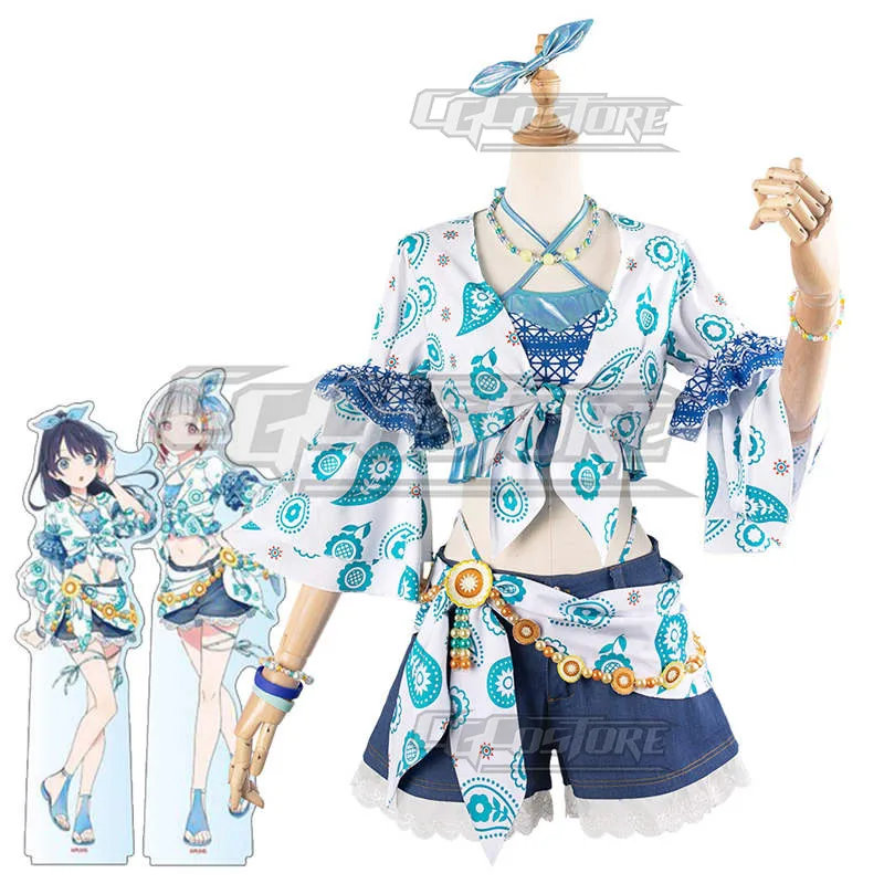 Love Live! Sayaka Murano Tsuzuri Yugiri Cosplay Costume  Anime  Dresses Christmas Halloween Freeshipping CG1666WL