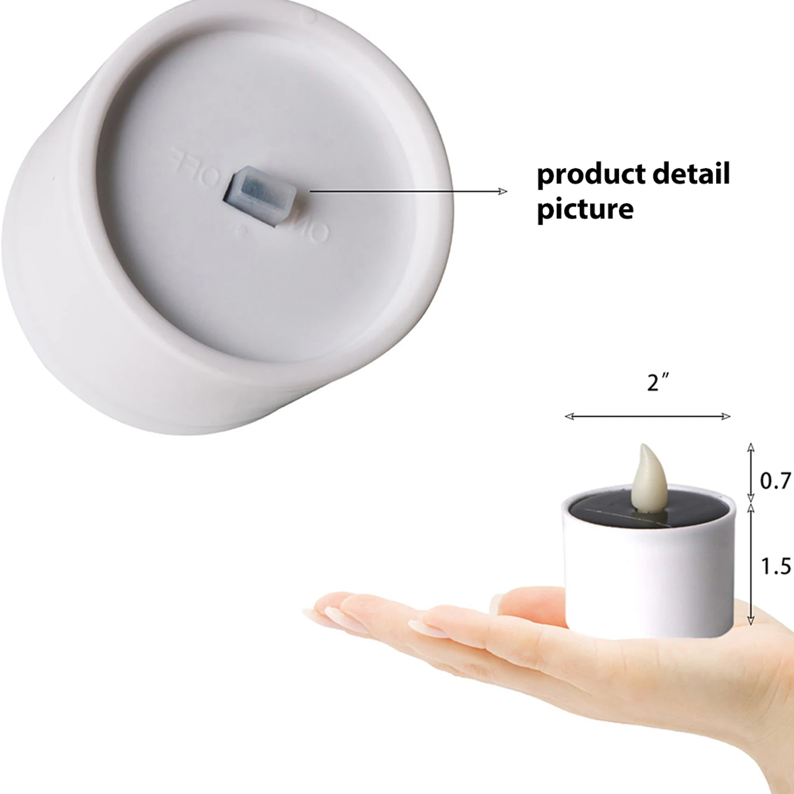 

6Pcs Solar LED Lights Realistic Flameless Tea Lights for Outdoor Wedding Camping Party Yard Decor LED Candles