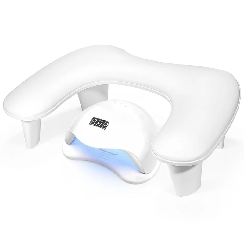 Arm Rest For Nails Tech Shaped Manicure Nail Hand Rest Pillow Cushion, Big Microfiber Nail Arm Rest Stand