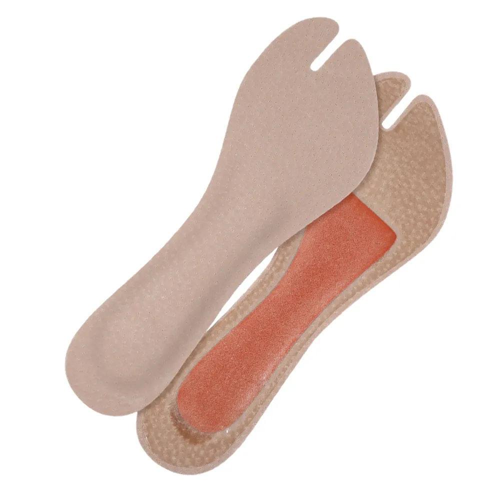 1Pair Artificial Sandals Insoles Self-Adhesive Comfortable Shockproof Foot Cushions Anti-Slip Sandal Inserts for Women