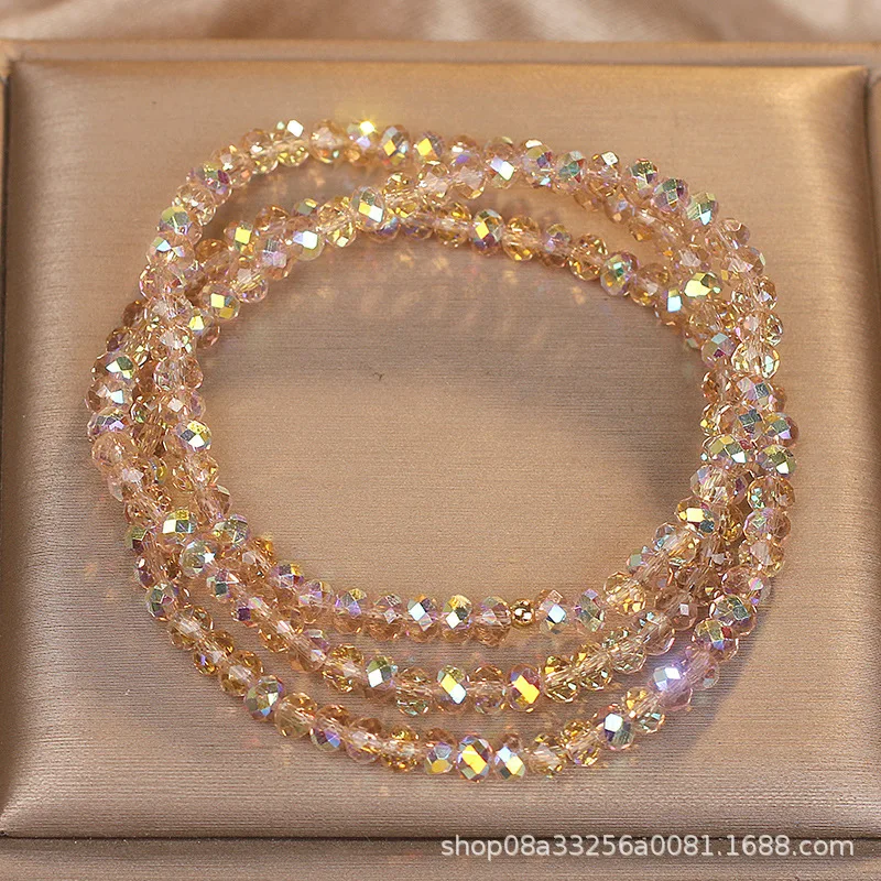 

Браслет из австрийского хрусталя, женский легкий роскошный нишевый изысканный простой многослойный подарок в стиле дизона для лучшего друга