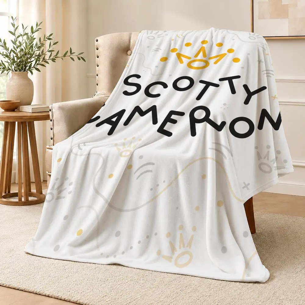Golf S-Scotty Cameron Putter Golf Collector Throw Soft Flannel Throw Blanket for Couch Bed Sofa Warm Cozy Lightweight All Season