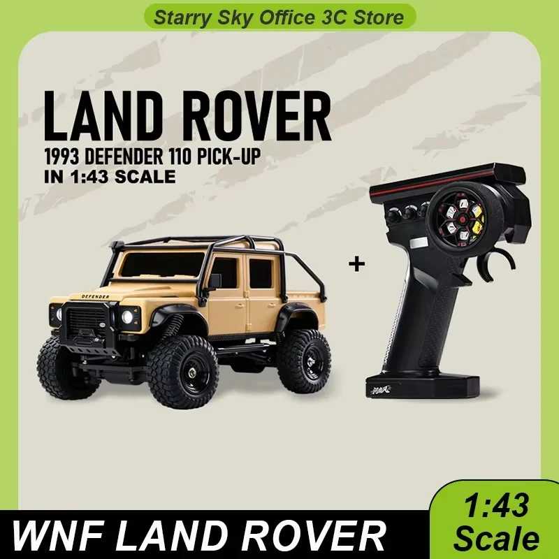WNF 1:43 Land Rover Defender 110 Pick Up RC Cars Climbing Off-Road Vehicle Remote Control Cars For Kids Collectors Toy Gifts