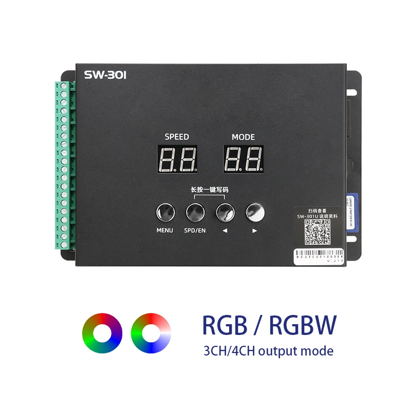 SW-301U 5CH output DMX512 programmable pixel light controller, UCS512 TM512 SM16512 Hi512 one key address writer