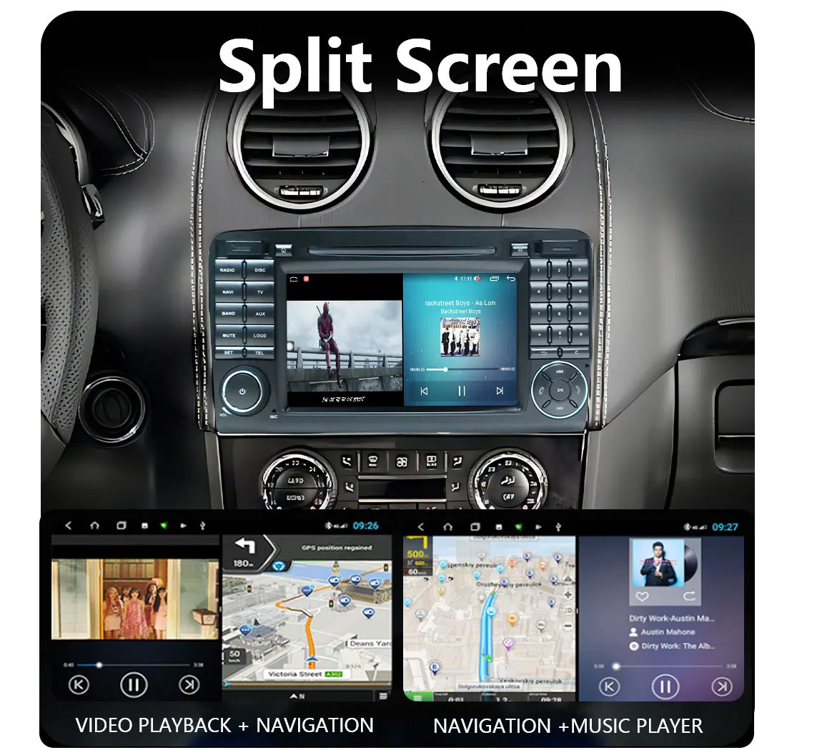 CHSTEK  Android Carplay Car Radio For Mercedes Benz W164 W300 ML350 ML450 ML500 GL-X164 G320 GL350 GL450 GL500 2005-2012 WIFI 4G