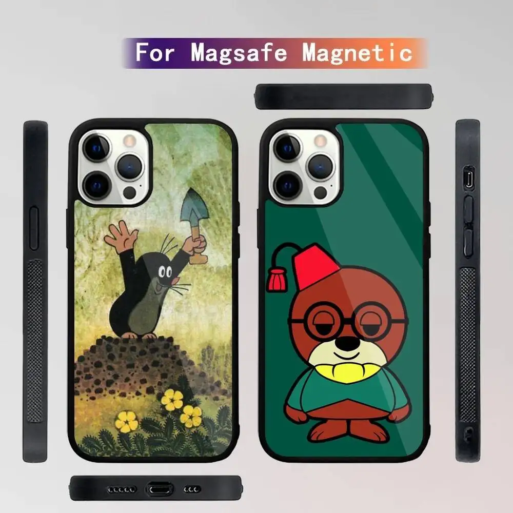 

Cartoon Little-S Mole Phone Case For iPhone 16,15,14,13,12,11,Plus,Pro,Max Mini Magsafe Magnetic Wireless Charging