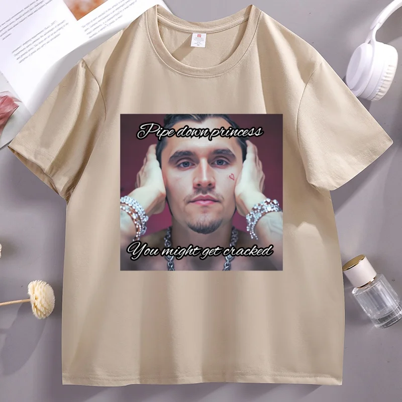 

Charlie Kirk Face T-Shirt Men Women Justice for Charlie Kirk Tee Shirt Cotton Short Sleeve Round Neck Tshirt Male Streetwear