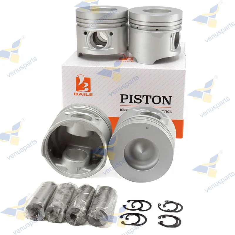 2Z 2Z-New Piston With Pin Lock + Clip 4-cylinder For Toyota Engine 13101-78702 98*2+2+4 Combustion Chamber 51.5mm