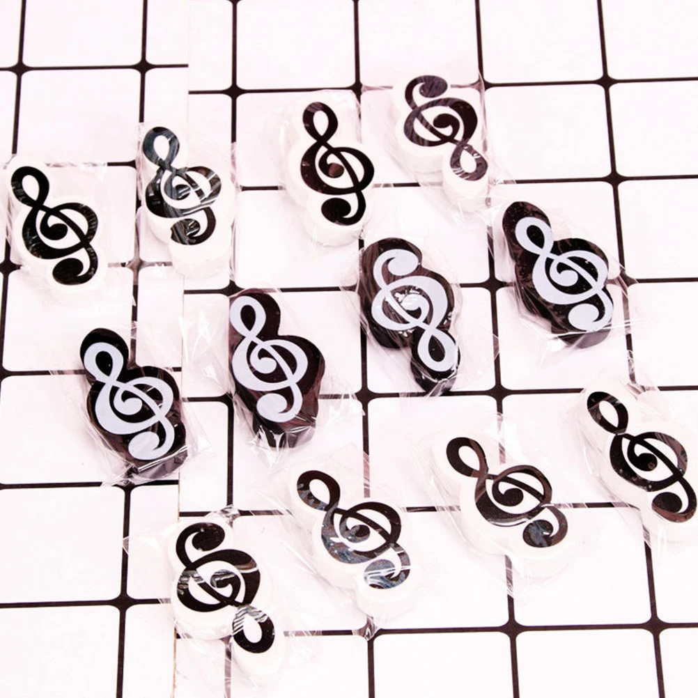 20 pcs Music Note Erasers Cute Mini TPR Safe Small Erasers for Students School Classroom Home Party Game Prizes Whiteboard Use