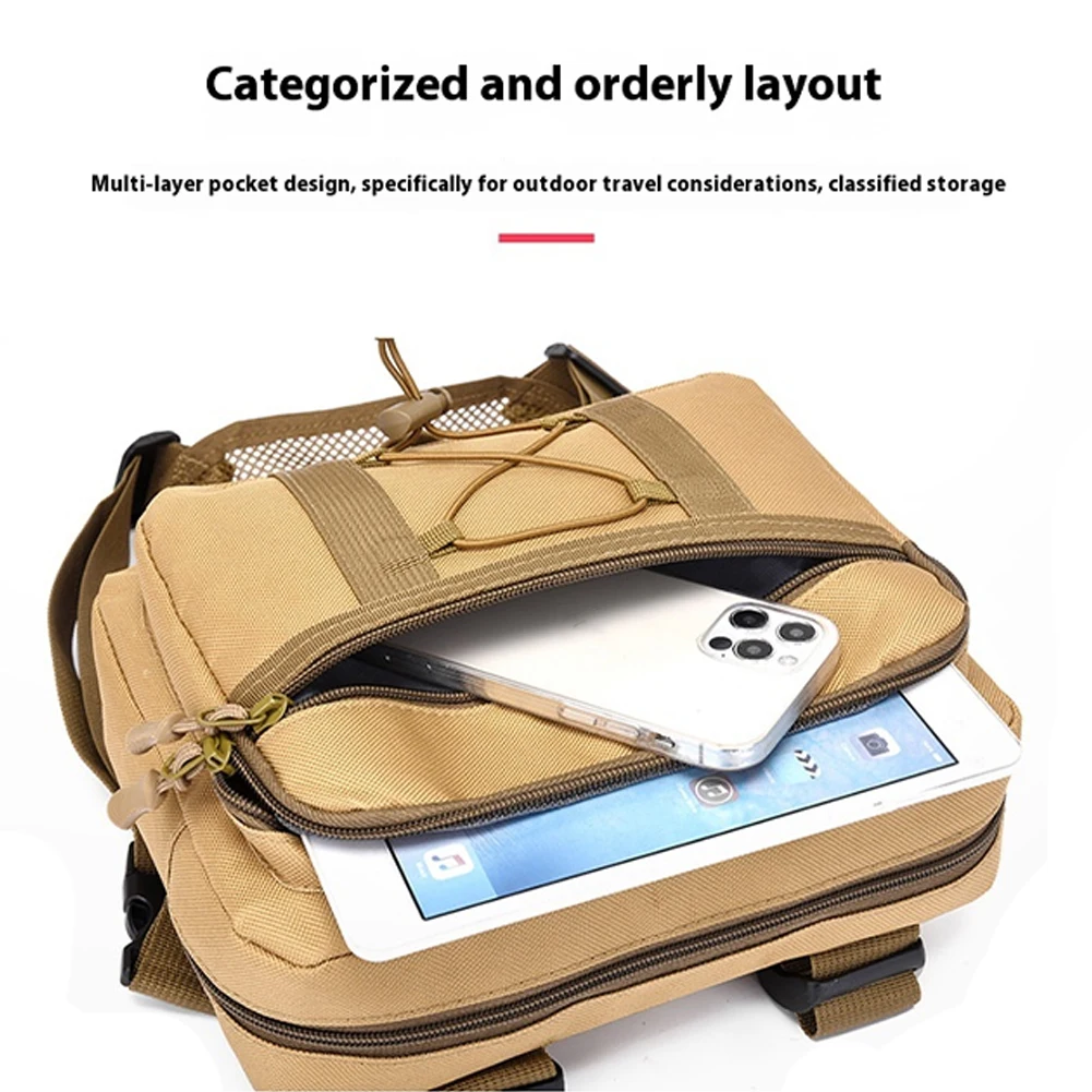 

Outdoor Multifunctional Vest Chest Bag Large Capacity Oxford Cloth Shoulder Bag Multi Pocket Travel Commute Sports Backpack