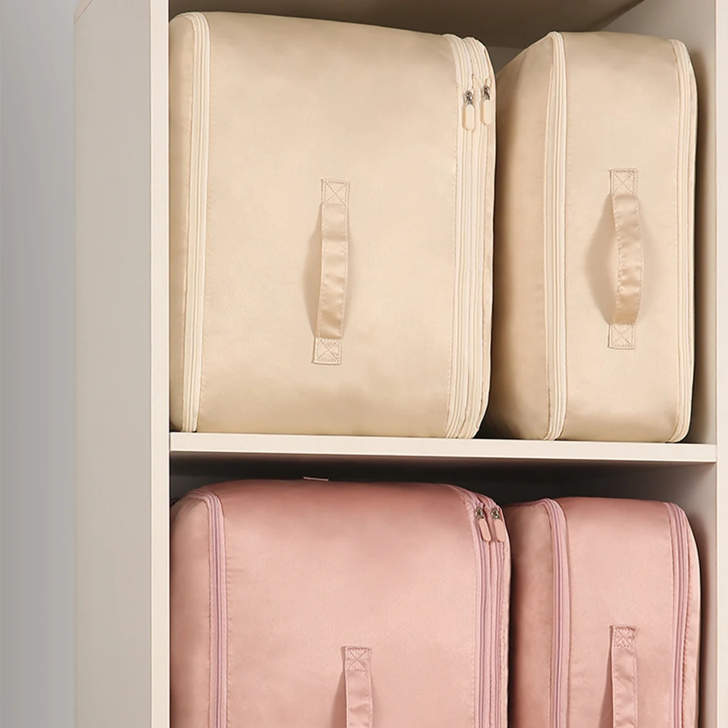 Cloth Premium Upgraded Nylon Fabric Organizer Storage Foldable Pouch Value For Money Storage Bag Misty Blue 54X42x60CM