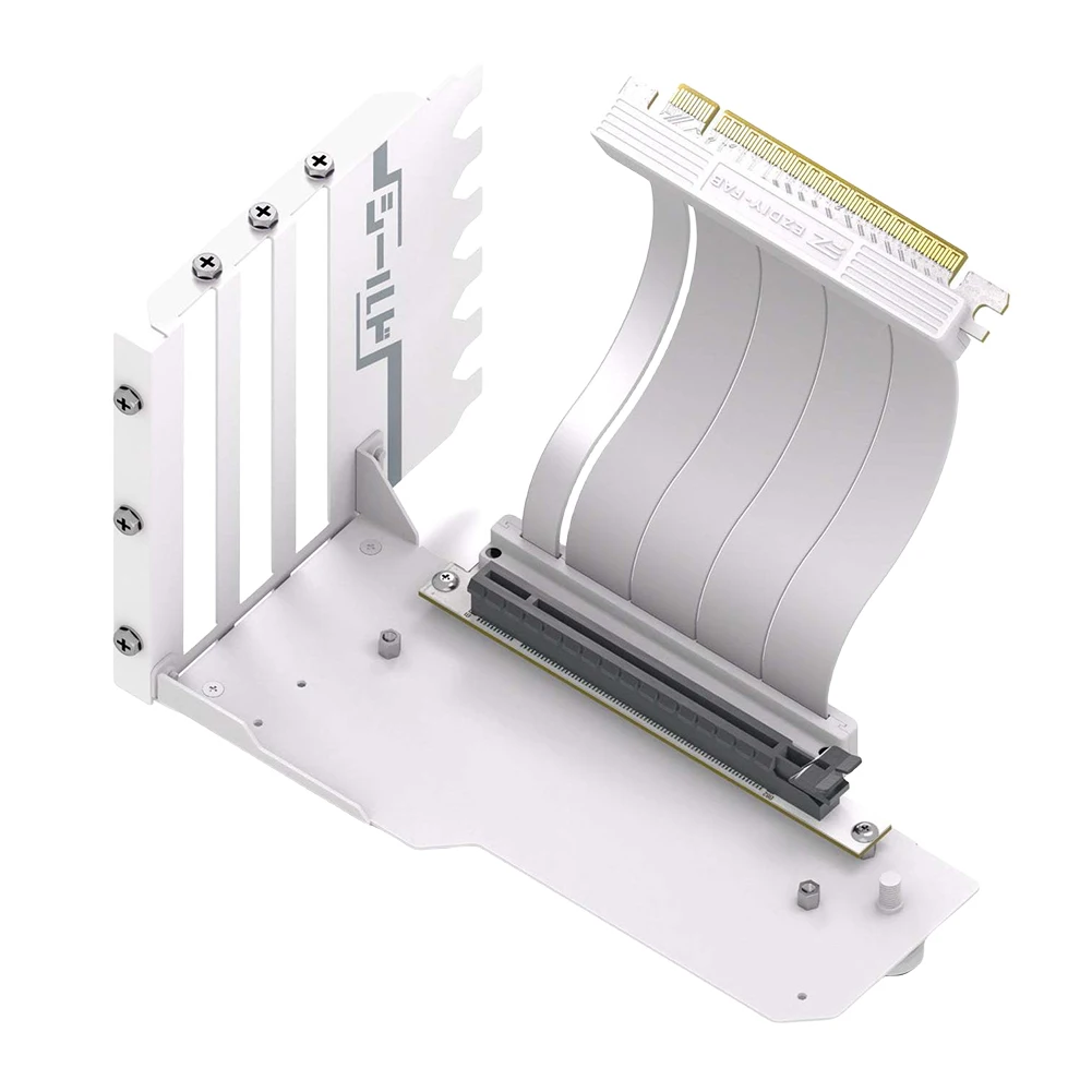Vertical Video Card Holder Kit with 15cm PCI-E 4.0 X16 Riser Cable GPU Support Mount Graphics Card Bracket 90 Degree Right Angle