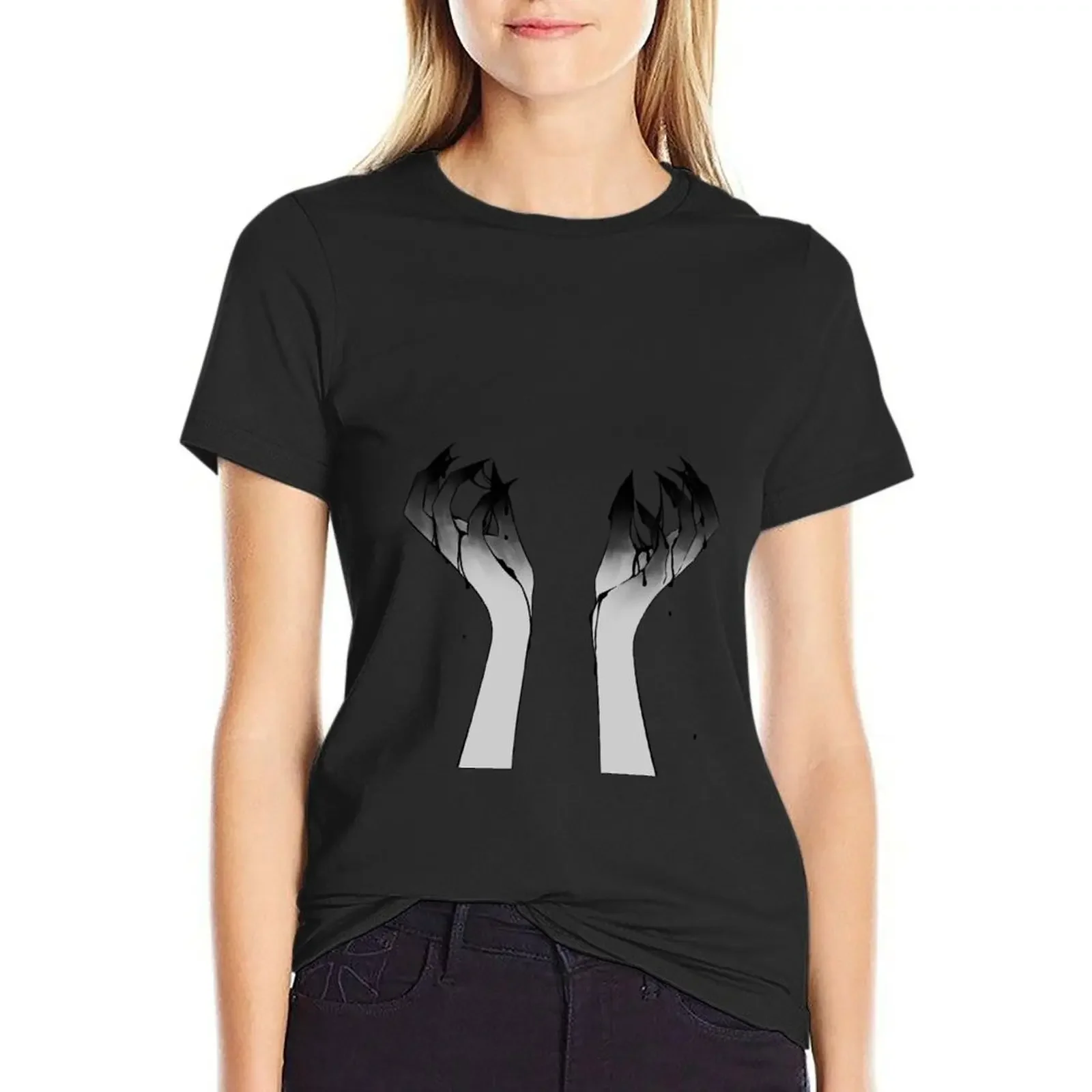 

Laudna Hands T-Shirt aesthetic clothes new edition animal prinfor Women's clothing