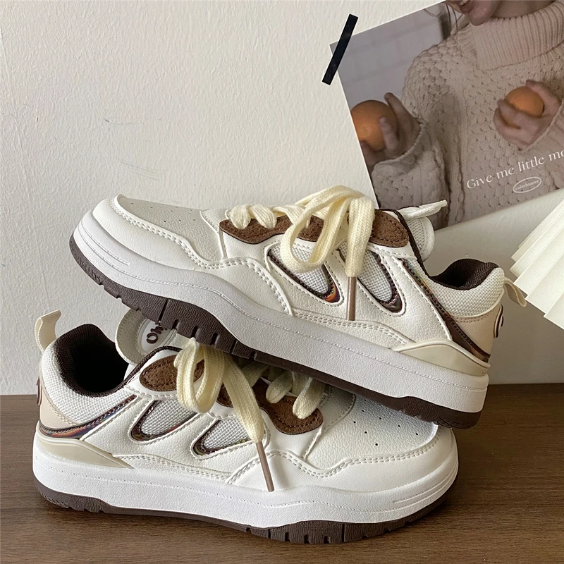 White Deer Shoes Academy Style Small Crowd Design Trend Wear Small White Shoes 2023 Autumn New Couple Casual Shoes