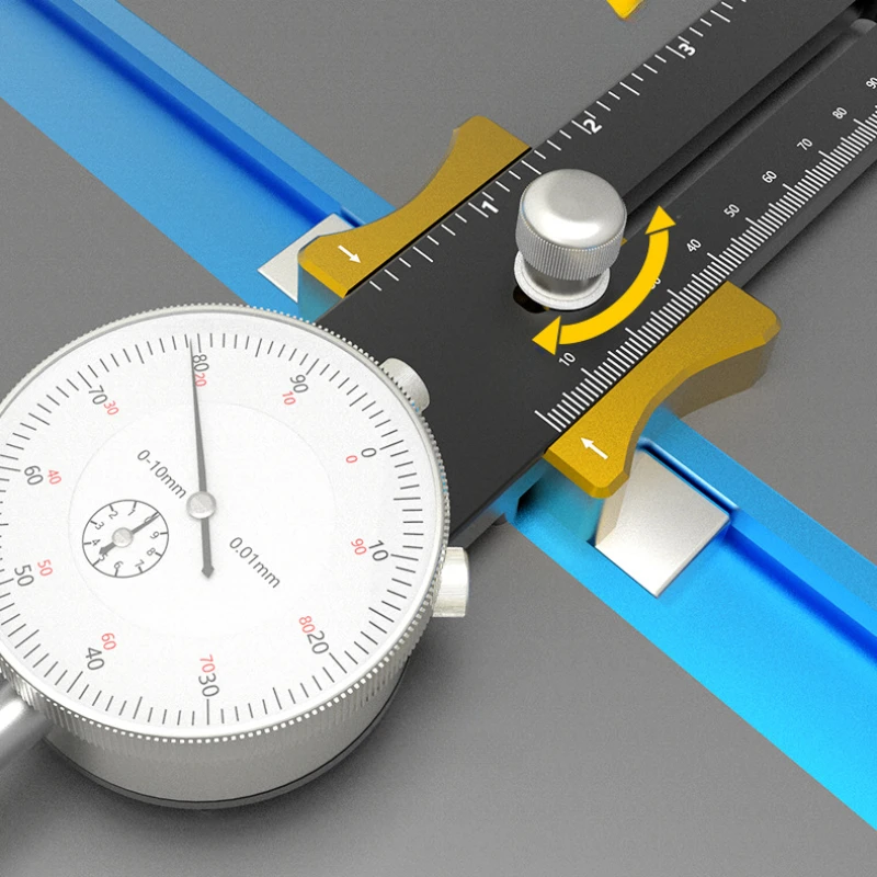 Dial Indicator Table Saw Gauge A-Line It Basic Kit - Table Saw Blade Parallelism Corrector for Woodworking Aligning Calibrating