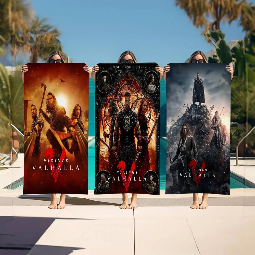 

V-vikings Series Movie Beach Towel For Kids Personalized Bath Towel Pool Towel Vacation Gift Picnic Towel Party Gift