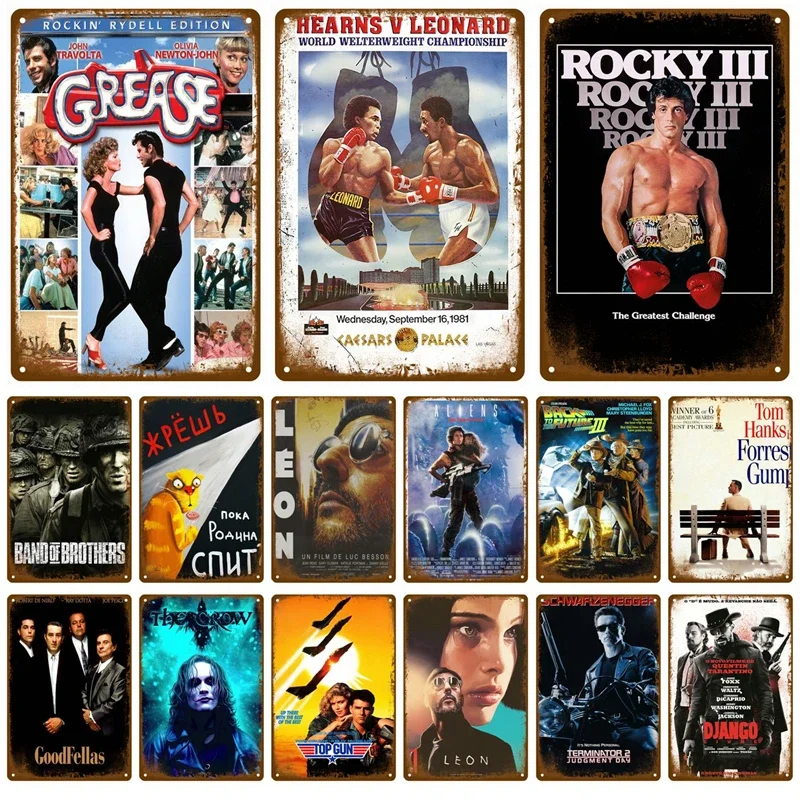 علامة القصدير الرجعية الفن جدار لديكور المنزل ، فيلم ، علامة معدنية خمر ، سينما فيلم ، ملصق كلاسيكي ، لوحة ، الحانات ، رجل الكهف ، مقهى ، نادي ، المرآب