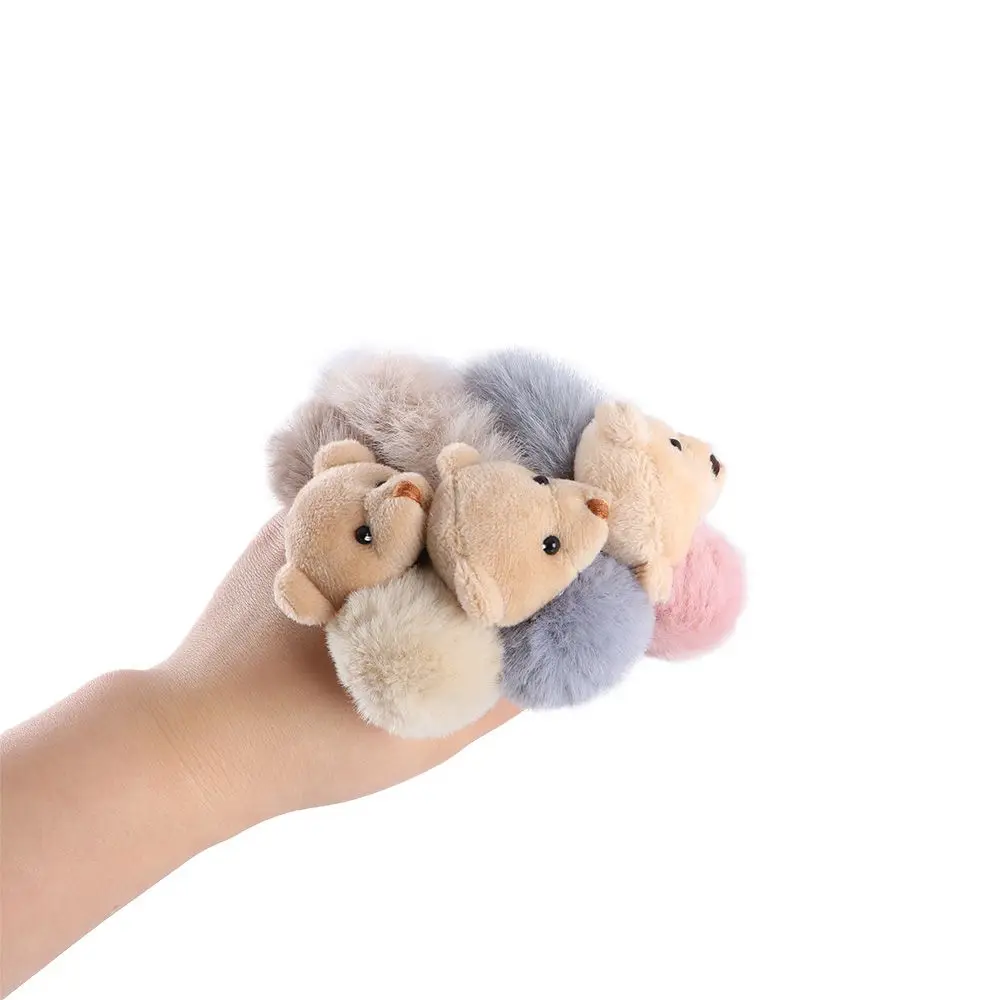 Nuevo oso de peluche elástico lindo Scrunchie cuerda para el cabello bandas de goma Cola de Caballo accesorios para el cabello