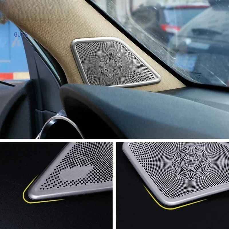 For Haval H9 II 2015-2022 Car A-pillar Speaker Mesh Cover Stainless Steel Interior Accessories