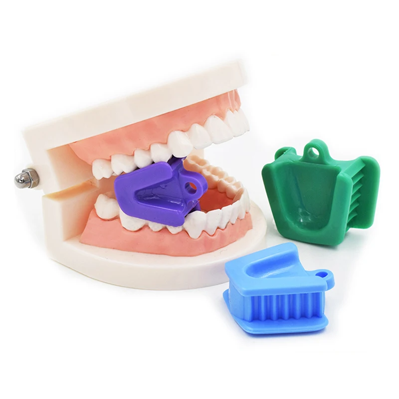 3 pz/set Silicone dentale occlusale Pad denti Prop Bite Block apriscatole in gomma divaricatore strumenti per odontoiatria materiali per dentisti