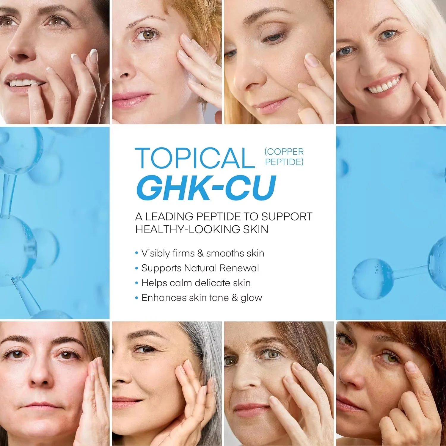 Copper Peptides GHK-Cu Beef Tallow for Skin Blue Balm Manuka Honey Face and Body Moisturizer for Mature Dry & Sensitive Skin