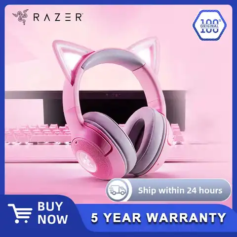 Razer Kraken Kitty V2 BT Wireless Bluetooth RGB Headset for Computer and Video Games