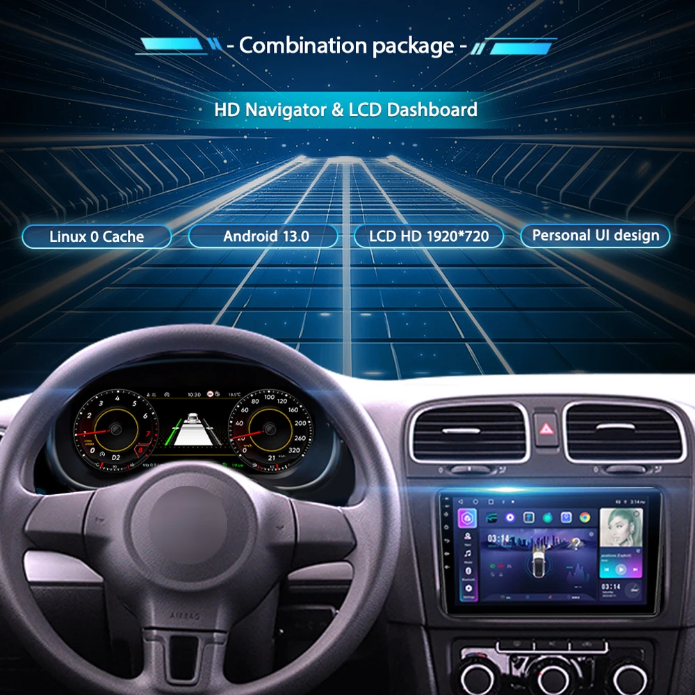 Prelingcar Lcd tablero Digital clúster para VW Scirocco jetta Golf 6 7 Passat B6 B7 B8 CC instrumento Virtual Paneel Cockpit