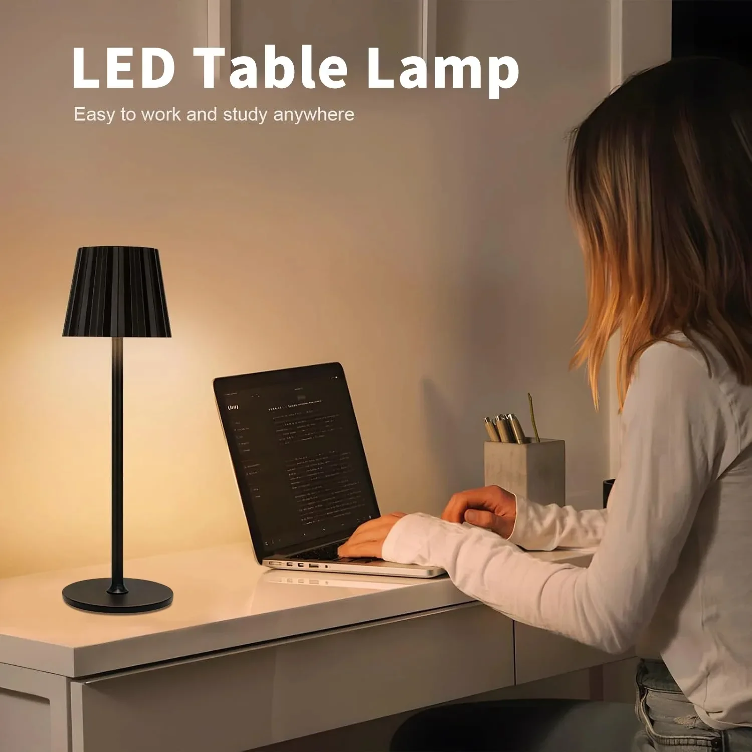 Rechargeable Touch Night Light Lamp,Cordless Table Lamp LED Desk Lamp，Wireless Minimalist Table lights for Bedroom,Restaurant